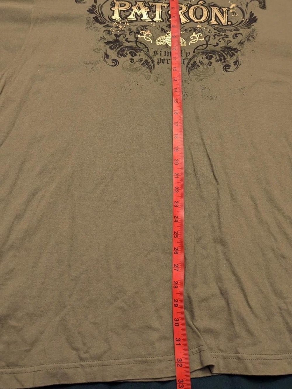 Patron Y2K Men's Crew Neck Logo T-Shirt in Olive - Picture 5 of 6